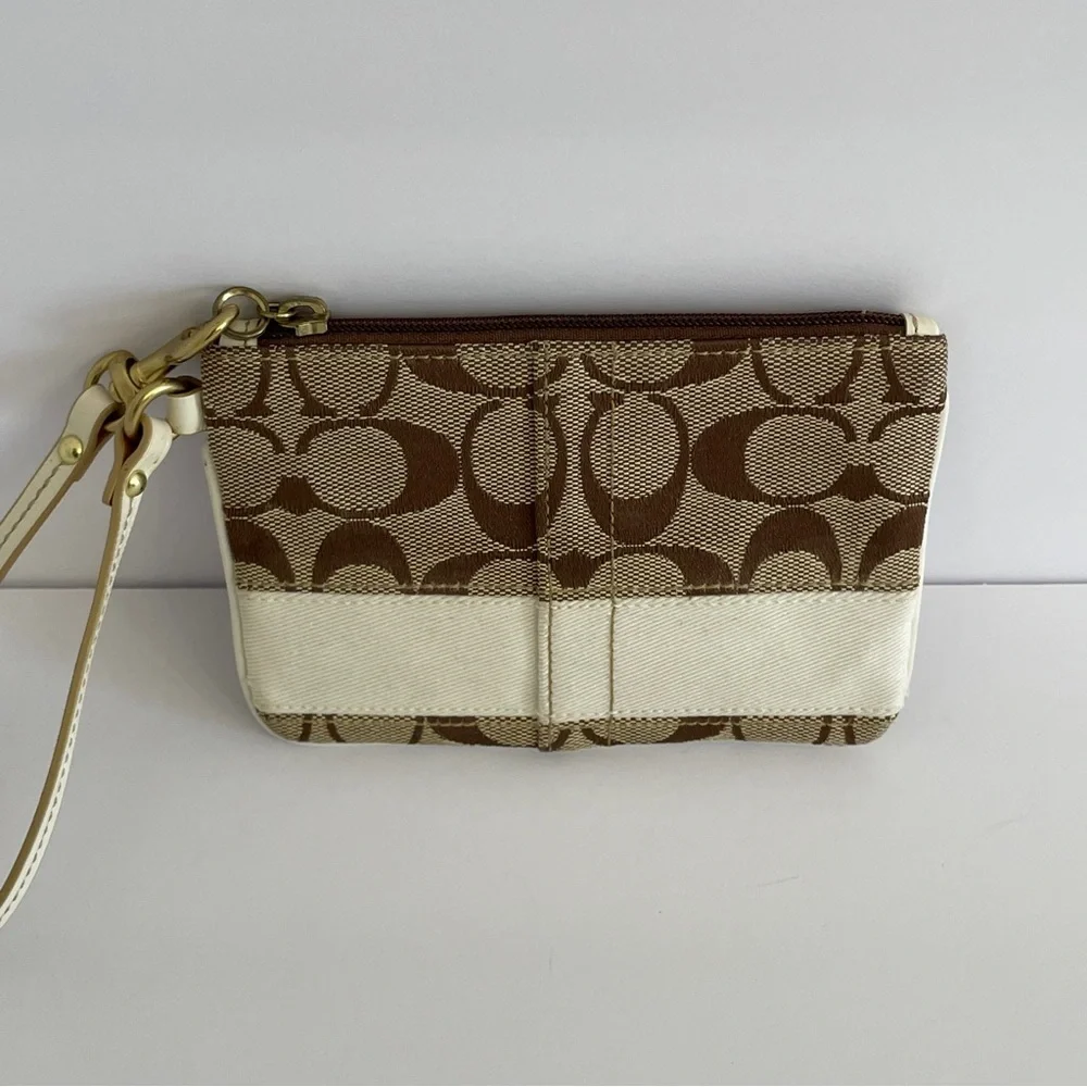 Coach 2006 Signature Stripe Wristlet